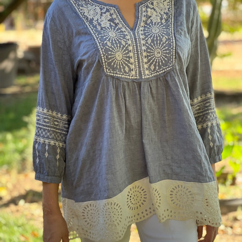 Johnny Was Workshop CIRO BOHO Top Medium - Picture 12 of 16